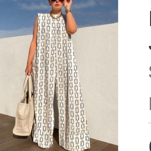 Loose Print Jumpsuit - NWT - Picture 1 of 4